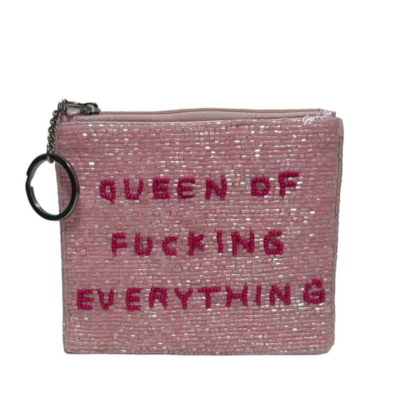 Queen Of Everything Small Pouch Key Ring Pink - Picture 5 of 8